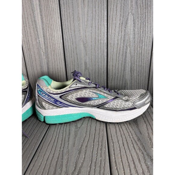 Brooks Ghost  7 Silver Womens 10.5 Medium Athletic Running Shoes - Picture 6 of 11